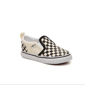 Toddler Vans Asher Checkerboard slip-on sneakers! NIB. Size 5C. Never worn.